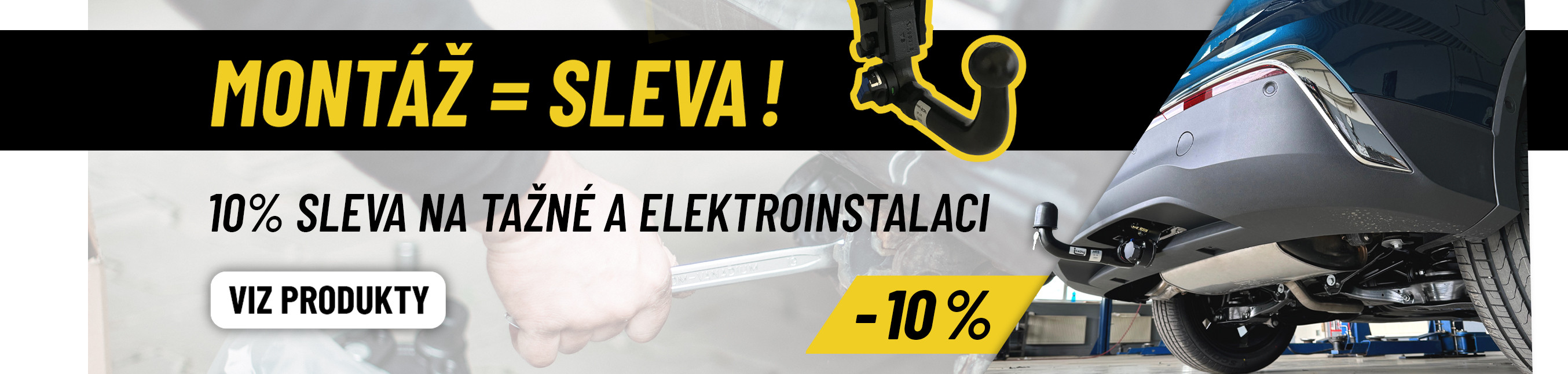 Sleva 10% pri montáži tažných zařízení